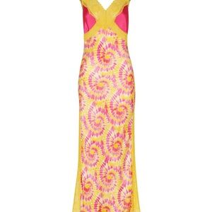 Hansen & Gretal Vibrant Spiral Backless Dress